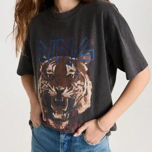 Anine Bing Short-Sleeved Black Tiger Tee XS